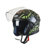 New Stylish Double Visor and Spoiler Open-face Motorbike Helmet