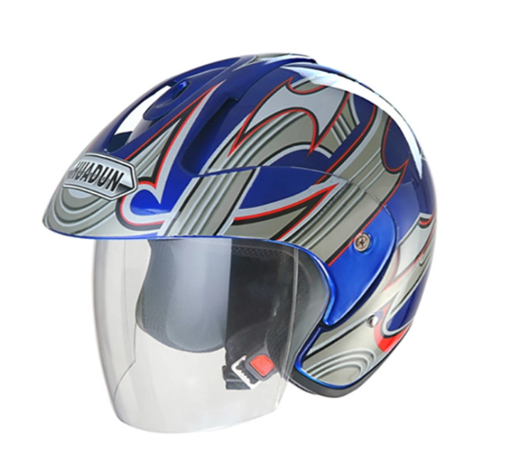 Graphic Lycra-lined Half-face Helmet for Casual Rides