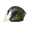 New Stylish Double Visor and Spoiler Open-face Motorbike Helmet